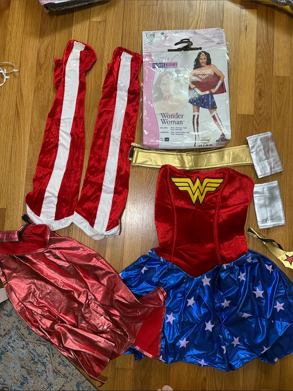 Wonder Woman-Inspired Superhero Costume - Red, Blue & Gold
